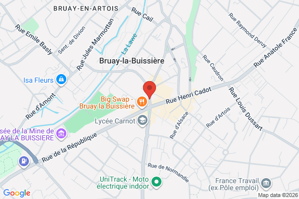 Carte de 35 Rue Arthur Lamendin, 62700 Bruay-la-Buissière, France