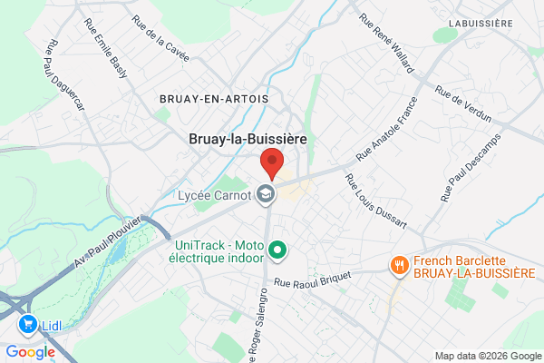 Carte de l'emplacement 62700 Bruay-la-Buissière