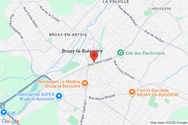 Carte de l'emplacement 62700 Bruay-la-Buissière