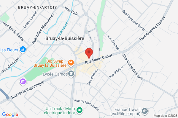 Carte de 143 Rue Henri Cadot, Bruay-la-Buissière, France