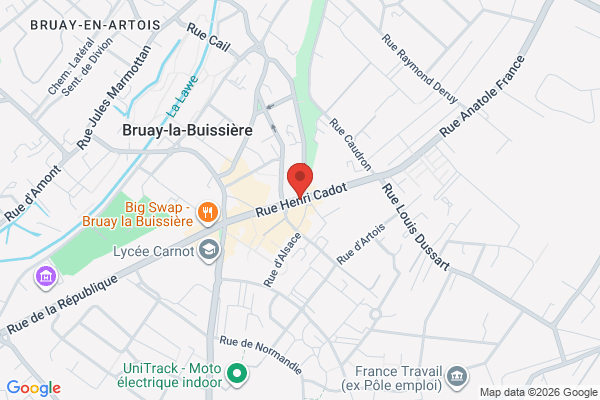 Carte de Rue Henri Cadot, Bruay-la-Buissière, France