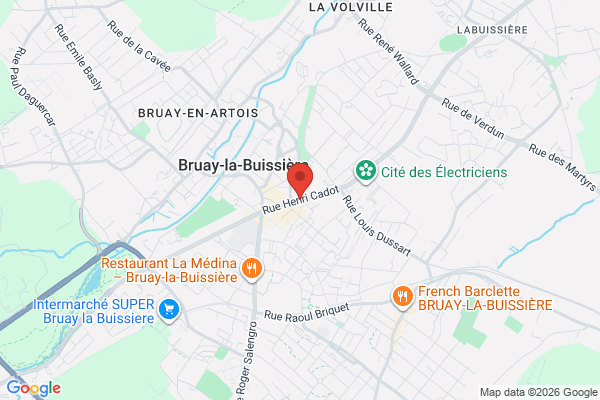 Carte de l'emplacement 62700 Bruay-la-Buissière