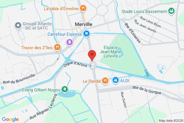 Carte de Rue du Général de Gaulle, Merville, France