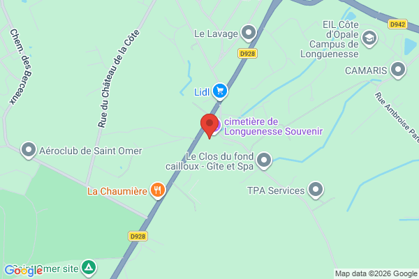 Carte de Longuenesse (St. Omer) Souvenir Cemetery, Route des Bruyères, Longuenesse, France