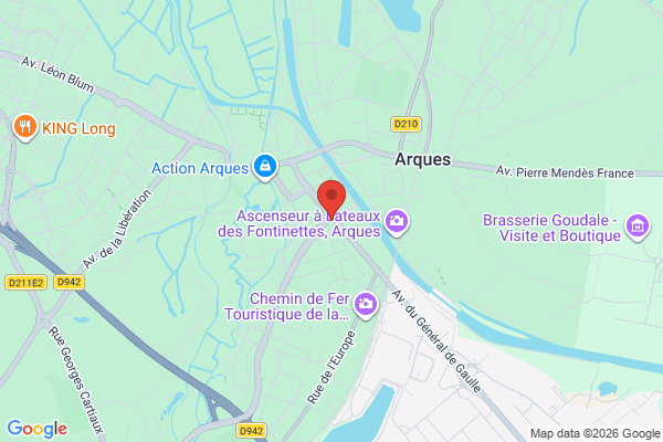 Carte de l'emplacement 62510 Arques