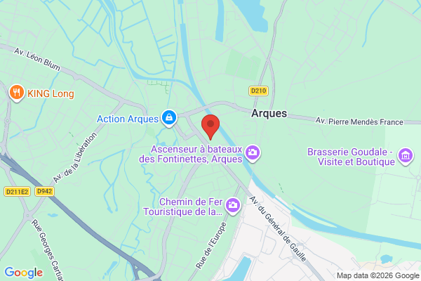 Carte de l'emplacement 62510 Arques