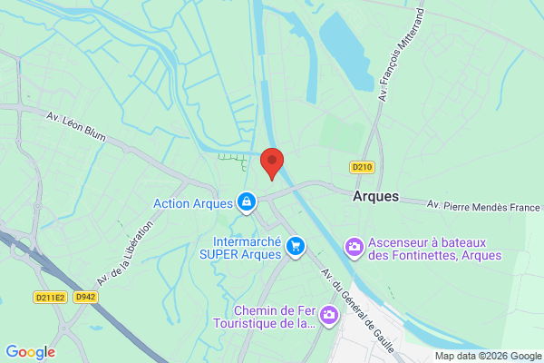 Carte de l'emplacement 62510 Arques