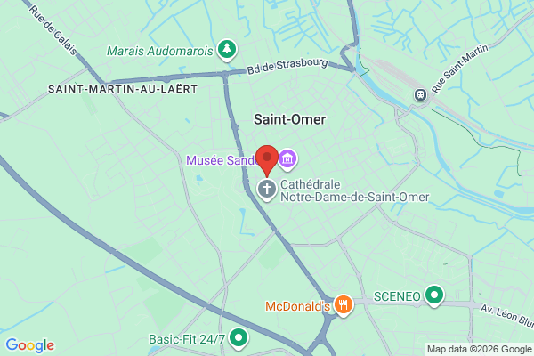Carte de l'emplacement 62500 Saint-Omer
