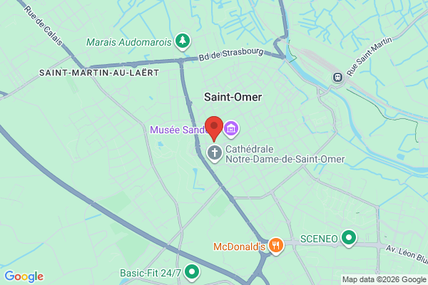 Carte de l'emplacement 62500 Saint-Omer