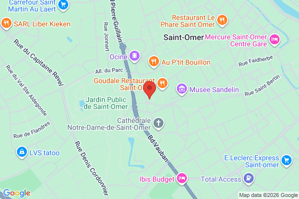Carte de 12 Place Pierre Bonhomme, Saint-Omer, France