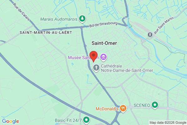 Carte de l'emplacement 62500 Saint-Omer