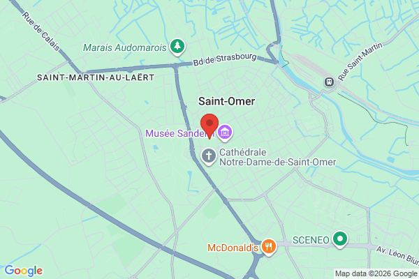 Carte de l'emplacement 62500 Saint-Omer