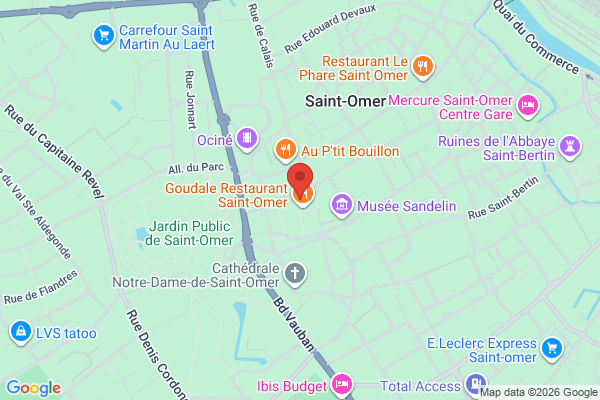 Carte de 8 Rue des Clouteries, Saint-Omer, France