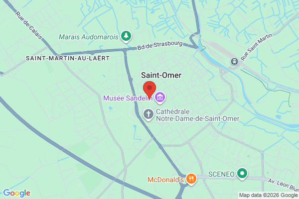 Carte de l'emplacement 62500 Saint-Omer