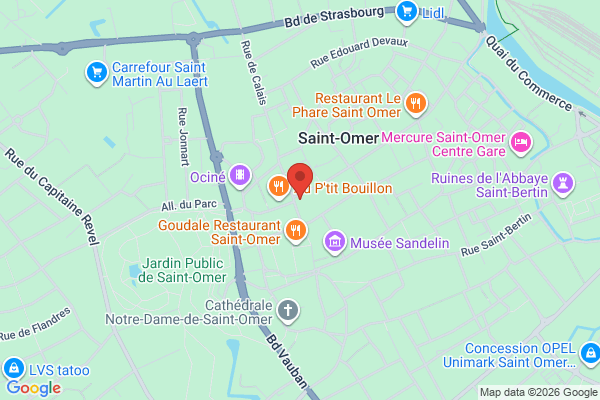 Carte de 3 Rue de Dunkerque, Saint-Omer, France