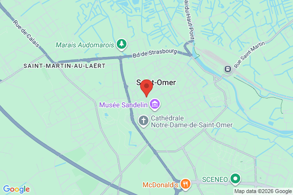 Carte de l'emplacement 62500 Saint-Omer