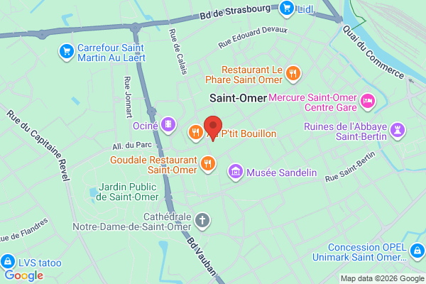 Carte de 9 Rue de Dunkerque, Saint-Omer, France
