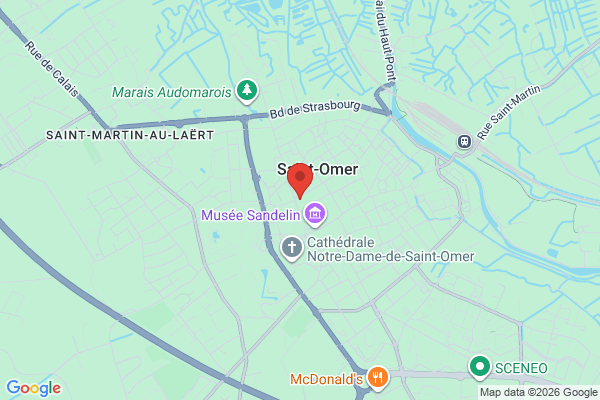 Carte de l'emplacement 62500 Saint-Omer