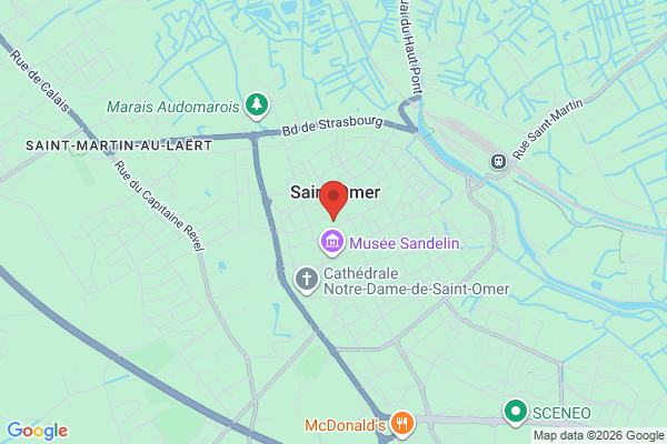 Carte de l'emplacement 62500 Saint-Omer