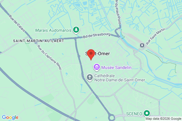 Carte de l'emplacement 62500 Saint-Omer