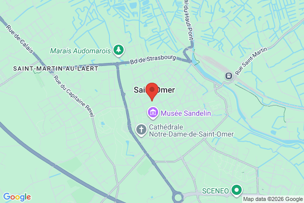 Carte de l'emplacement 62500 Saint-Omer
