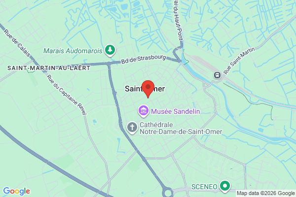 Carte de l'emplacement 62500 Saint-Omer