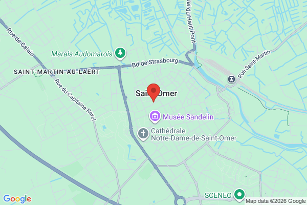 Carte de l'emplacement 62500 Saint-Omer