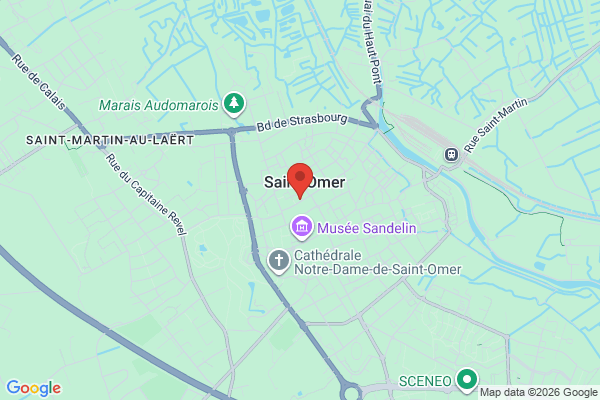 Carte de l'emplacement 62500 Saint-Omer