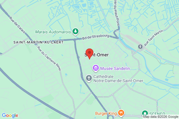 Carte de l'emplacement 62500 Saint-Omer