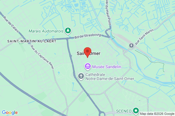 Carte de l'emplacement 62500 Saint-Omer