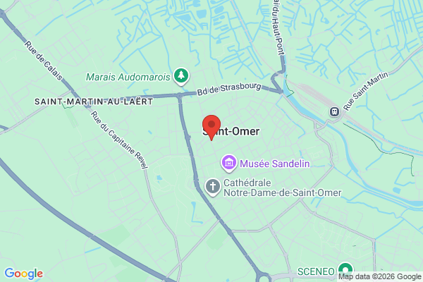 Carte de l'emplacement 62500 Saint-Omer