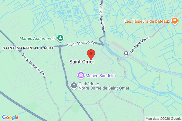 Carte de l'emplacement 62500 Saint-Omer
